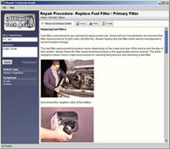 Differential diagnoses and fixes link to repair tutorials, bulletins, and manuals